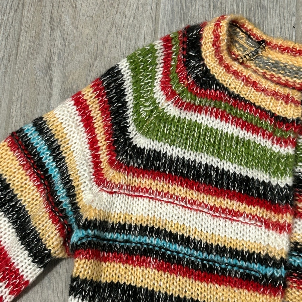 LIKE NEW! Women's Multicolored Striped Cardigan - SMALL - Picture 3 of 8